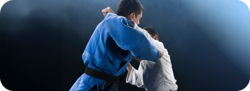 Students practicing Judo