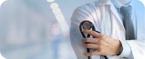 Doctor holding an medical instrument