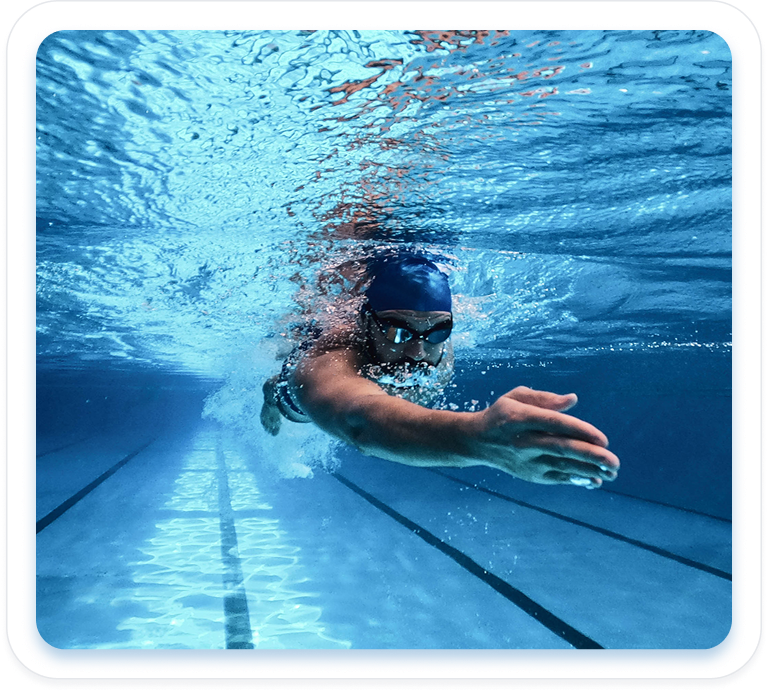 Swimmer in a pool