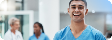 Male Nurse assistant in a hospital setting