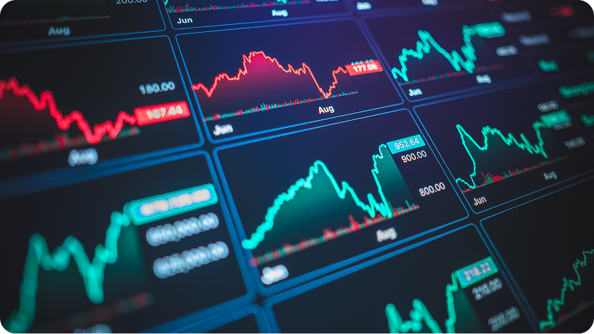 Graphic display of stock market