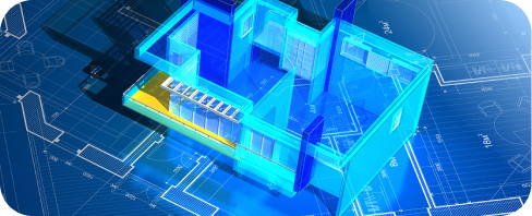 Digital architectural blueprint