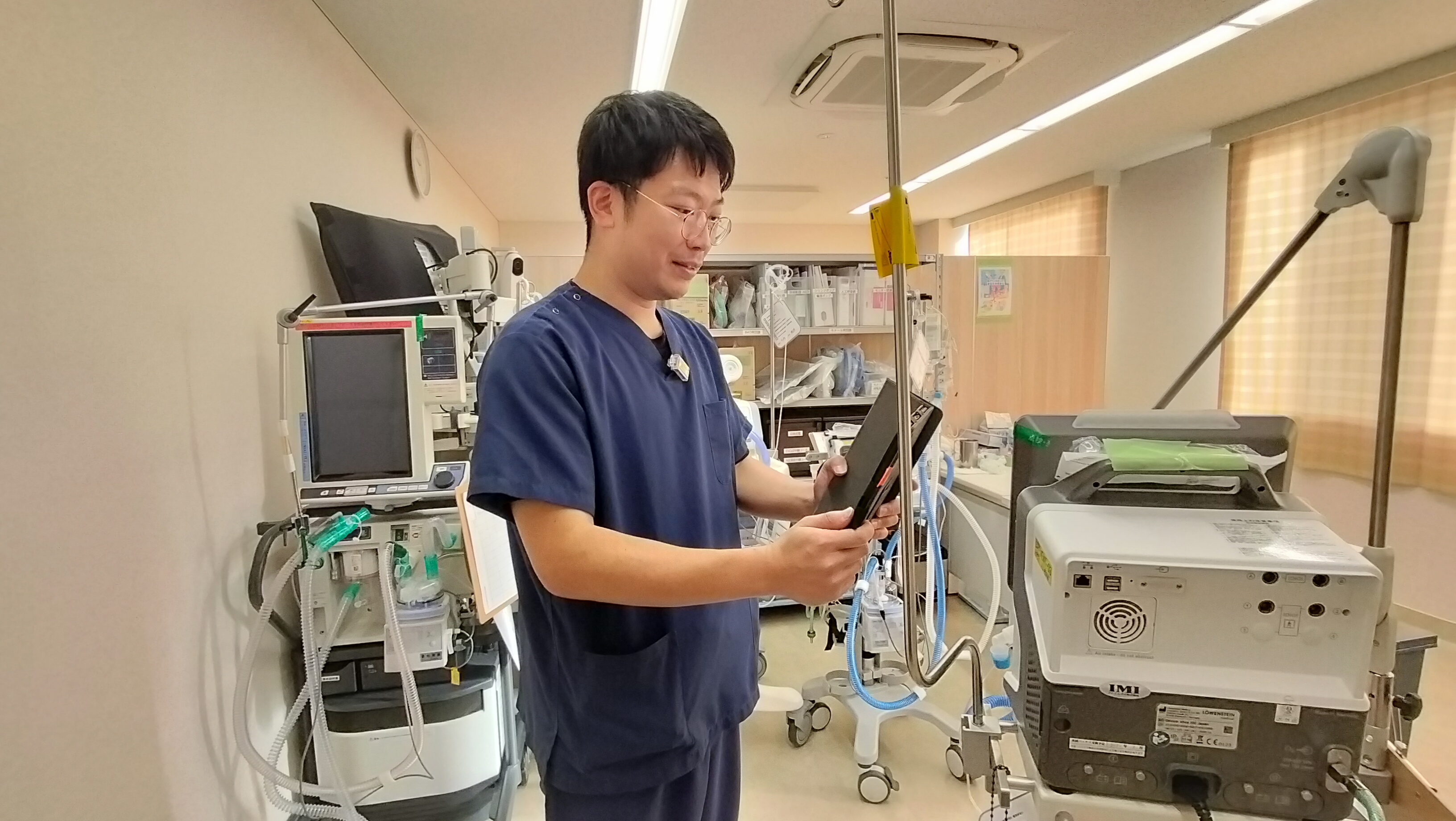 タブレットでの確認シーン