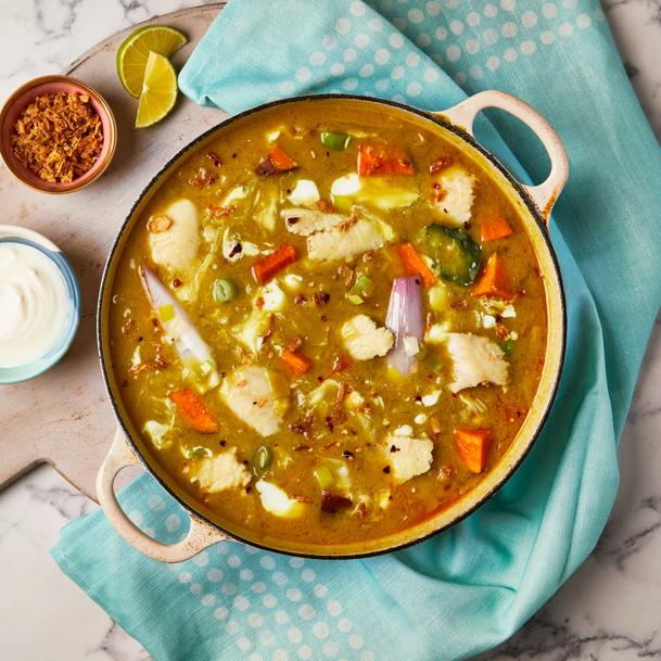 All-In-One Coconut & Lime Basa Chowder 