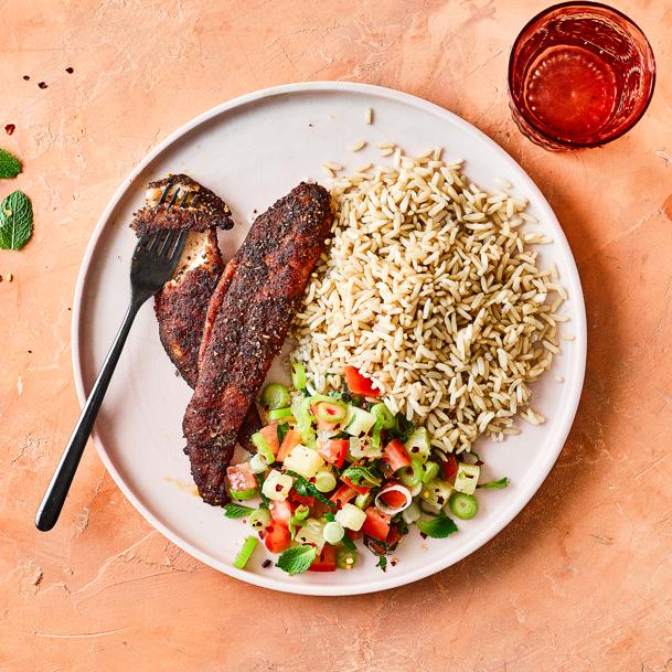 Cajun-Style Basa With Roasted Pepper Salsa 