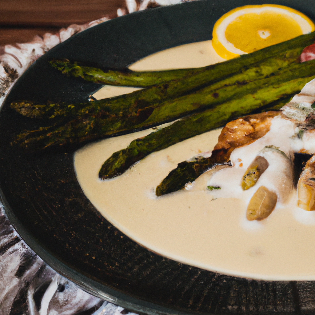 Asparagus and Chicken with Lemon Cream Sauce