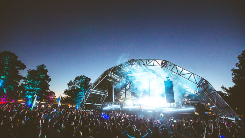 stage in lights at something wicked