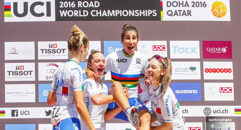 Martina Fidanza, Chiara Consonni, Elisa Balsamo, Letizia Paternoster, Doha 2016