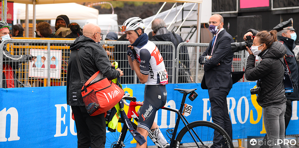 Dottor Emilio Magni, Nicola Conci, fotografa Trek-Segafredo, Etna, Giro d'Italia 2020