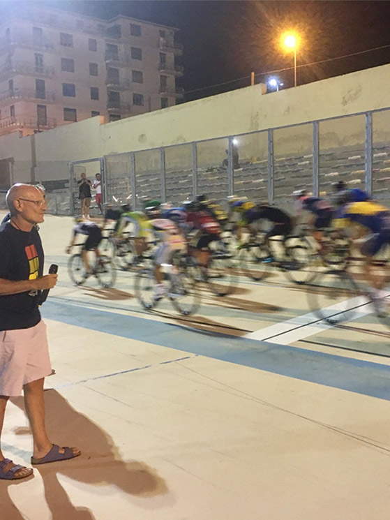 Marcello Marina al velodromo Noto Cinelli