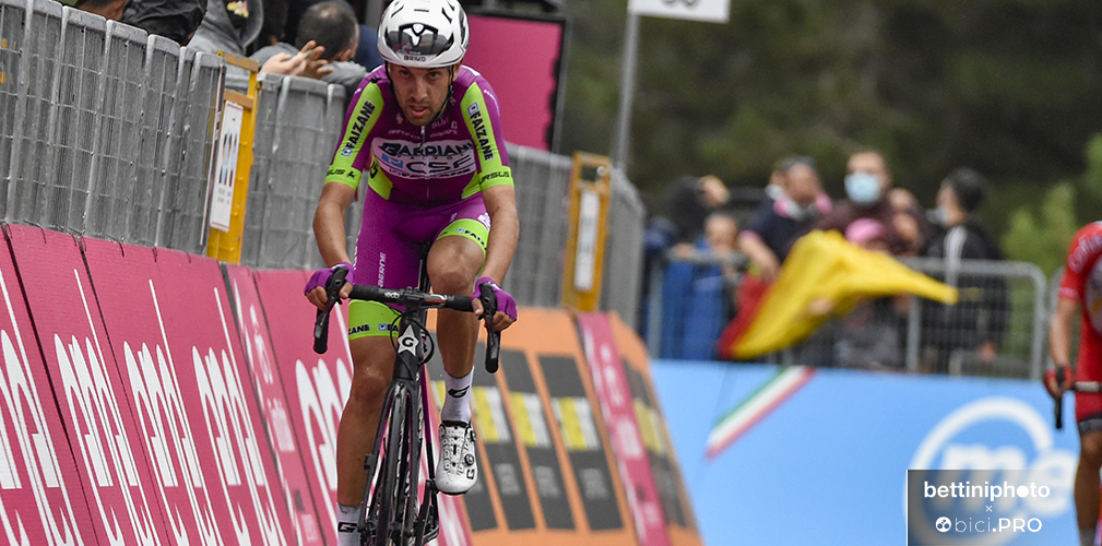 Giovanni Carboni sull'Etna, al Giro d'Italia 2020