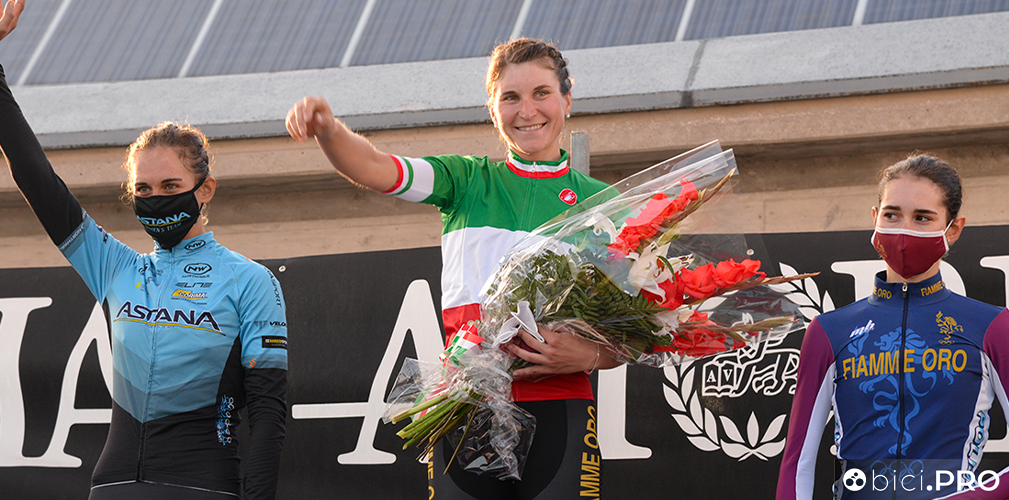 Elisa Longo Borghini, Katia Ragusa, Marta Cavalli, tricolore donne elite, Breganze 2020