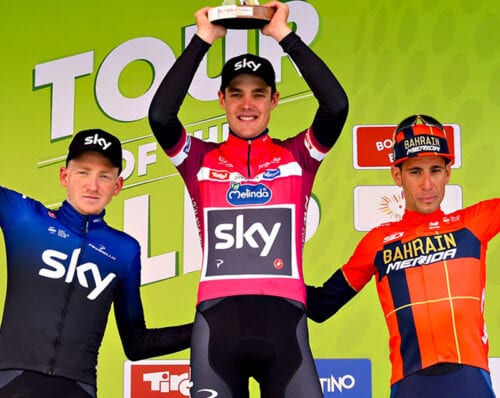 TAo Geogheghan Hart, Pavel Sivakov, Vincenzo Nibali, Tour of the Alps 2019