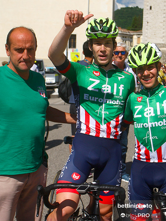 Gianni Faresin, Alberto Dainese, Aldo Caiati, tappa di Valdobbiadene Giro d'Italia U23 2018