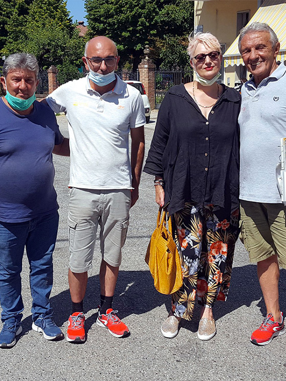 Flavio Baruto, Gianni Pederzolli, Daniela Isetti, Claudio Sigismondi, Casale Monferrato, agosto 2020
