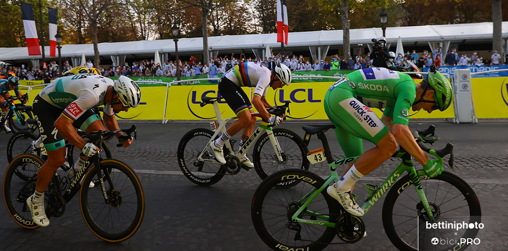 Tour de France 2020, Parigi, Sam Bennett (IRL - Deceuninck - Quick Step) - Mads Pedersen (DEN - Trek - Segafredo) - Peter Sagan (SVK - Bora - Hansgrohe)