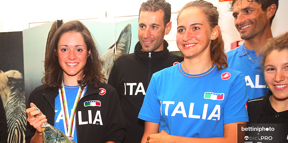 Sofia Bertizzolo, Vincenzo Nibali, Daniele Bennati, Ponferrada 2014