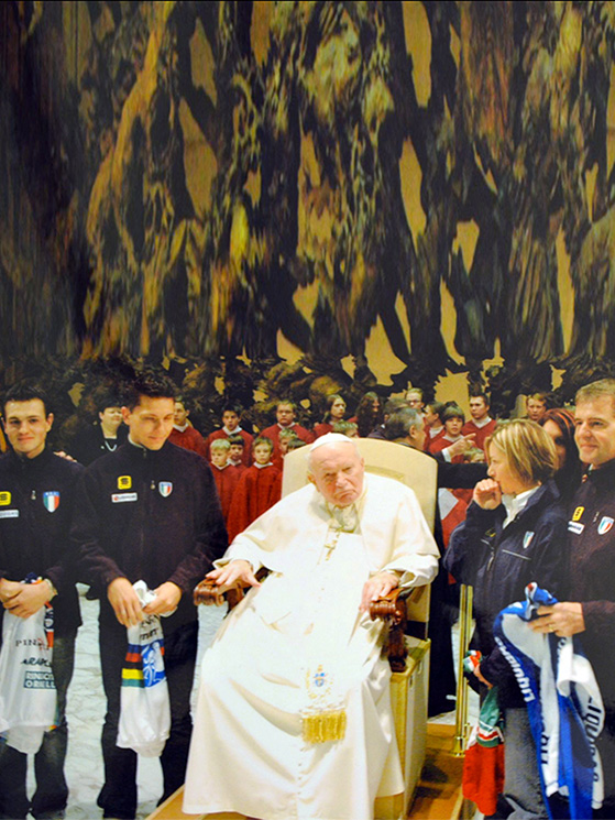 Udienza da Papa Giovanni Paolo II, Davide Malacarne, Enrico Franzoi, Annabella Stropparo, Claudio Vettorel