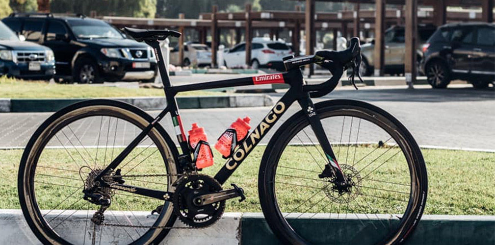 La Colnago V3Rs con il Campagnolo Super Record Eps dell'UAE Team Emirates