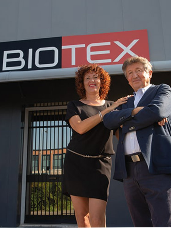 Barbara e Antonio Visani titolari di Biotex