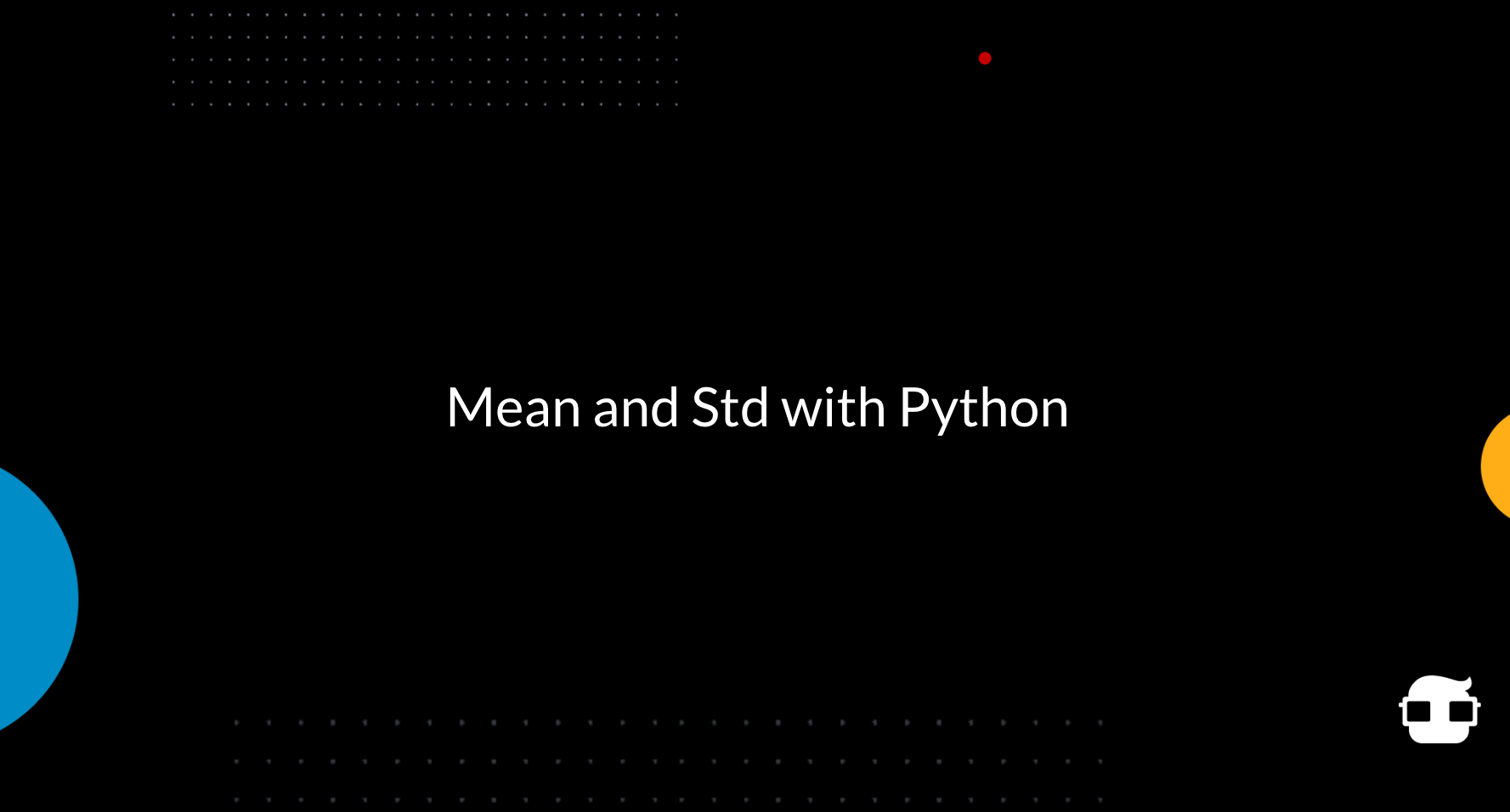 Mean and Std with Python