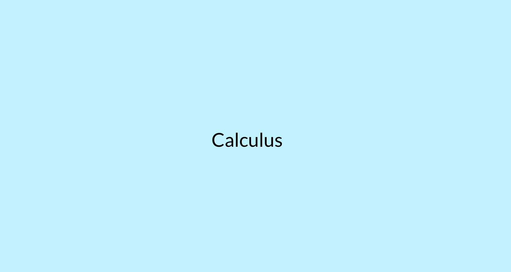 Calculus