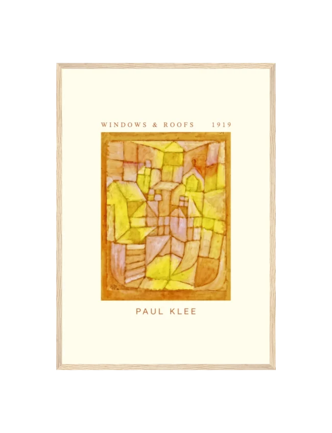 Windows and Roofs - (Yellow-Red) - Paul Klee