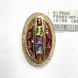 14K Multi-Gems Pendant