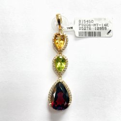 14K Multi-Gems Pendant