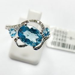 14K Blue Topaz Ring