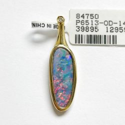 14K Doublet Opal Pendant