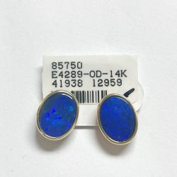 14K Doublet Opal Earring