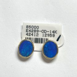 14K Doublet Opal Earring