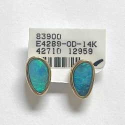14K Doublet Opal Earring
