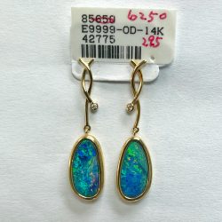 14K Doublet Opal Earring