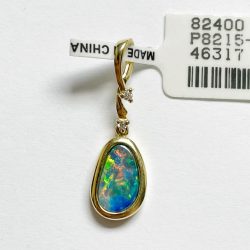 14K Doublet Opal Pendant