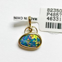 14K Doublet Opal Pendant