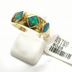 14K Inlay Opal Ring