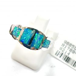 14K Inlay Opal Ring