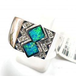 14K Inlay Opal Ring