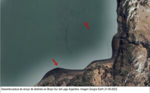 Imagen satelital del Lago Argentino