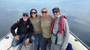 Parte del equipo de CONICET y National Geographic en Península Valdés. Foto: getileza equipo de investigación.