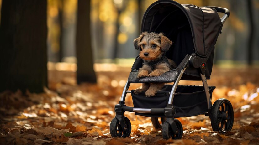 perro en carrito