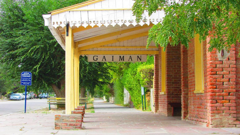 La vieja estación de tren en Gaiman, Chubut. (foto: Mun. de Gaiman)