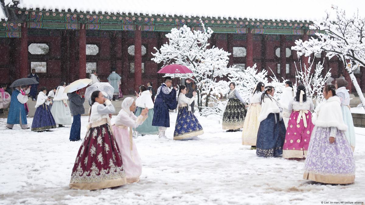 histórica tempestade de neve em Seul
