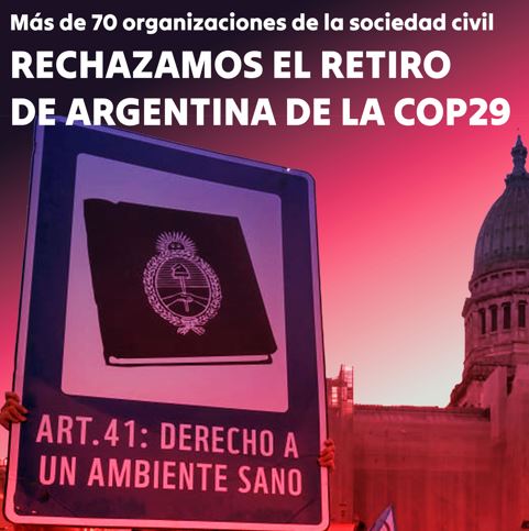 Comunicado por la salida de la Argentina de la COP29.
