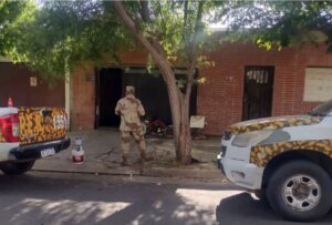 Allanamiento en vivienda de Paraná. Foto: Policía