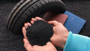 Recycling of used tires. Photo: Social Media.