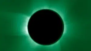 Europe achieved the first artificial total solar eclipse. Photo: Social media.