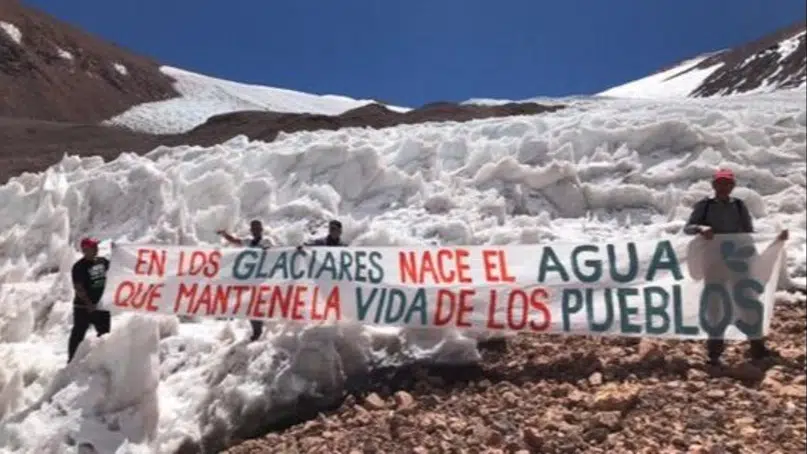 Glaciers menacés par la tentative de modification de la loi qui les protège. Photo : Huarpe.